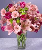 Pink Blush Gifts tomumbai, flowers to mumbai same day delivery