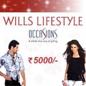 Wills Lifestyle Gift Voucher 5000 Gifts toSadashivnagar, Gifts to Sadashivnagar same day delivery