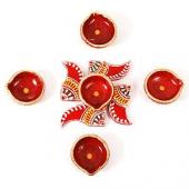 Swastik Diyas Set Gifts toMylapore,  to Mylapore same day delivery