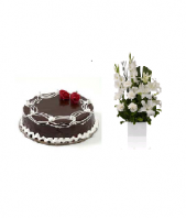 Chocolate cake with Occasion Casablanca Gifts toRajajinagar,  to Rajajinagar same day delivery