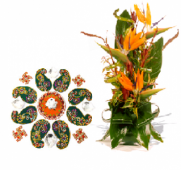 Festive Rangoli and Spring Delight Gifts toRT Nagar, Combinations to RT Nagar same day delivery