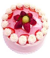 Strawberry cake small Gifts toBasavanagudi, cake to Basavanagudi same day delivery
