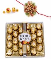 Ferrero Rakhi Gifts toShanthi Nagar, flowers and rakhi to Shanthi Nagar same day delivery