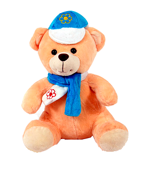 Cute Teddy with Muffler and Cap