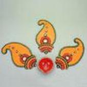Traditional Rangoli With a Diya Gifts toBenson Town, Gifts to Benson Town same day delivery