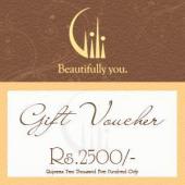 Gili Gift Voucher 2500 Gifts toThiruvanmiyur, Gifts to Thiruvanmiyur same day delivery