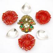 Stunning Rangoli and Diyas Gifts toCunningham Road,  to Cunningham Road same day delivery