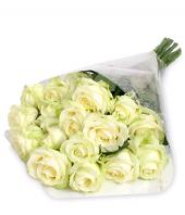 15 Luxury white roses